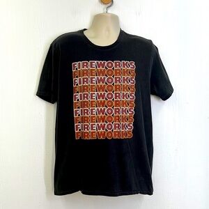 Lucky Brand - Washed & Worn Fireworks Certified Pyro Tech Gray T Shirt Size L